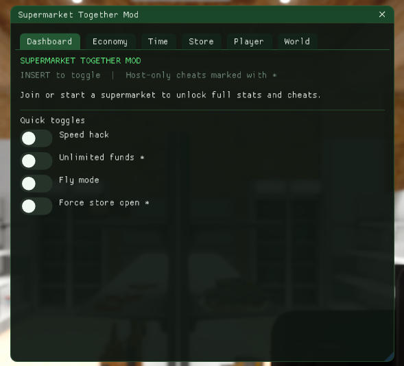 Market+ main menu